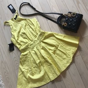 AX Paris Yellow Summer Halter Dress